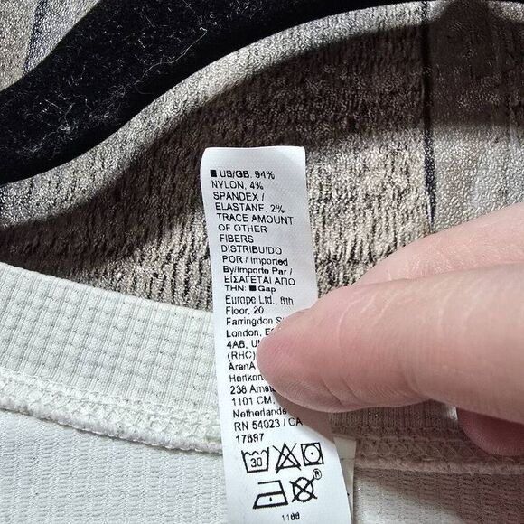 Athleta Momentum Cream Metallic Waffle Knit Top - Picture 7 of 7